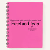 Firebird Leap Hot Pink en Black Notitieboek (Voorkant)