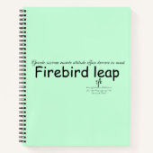 Firebird Leap Mint Green en Black Notitieboek (Voorkant)