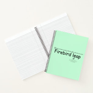 Firebird Leap Mint Green en Black Notitieboek