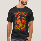 Firebird Petrykivka Oekraïense kunst Klassiek T-shirt (Voorkant)
