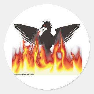 FireBird / Phoenix Ronde Sticker