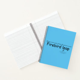 Firebird Sprong Hemelblauw en Zwart Notitieboek