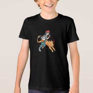 Firebound Duo Anime Inspired Fantasy Creature Tri-Blend Shirt