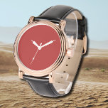 Firebrick effen kleur | Klassiek | Elegant Horloge<br><div class="desc">Firebrick effen kleur | Klassiek | Elegant | Trendy | Stijlvol | Cadeau</div>