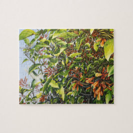 Firebush met Hummingbird en Insect Puzzle Legpuzzel