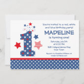 Firecracker 1e verjaardag kaart (Voorkant)