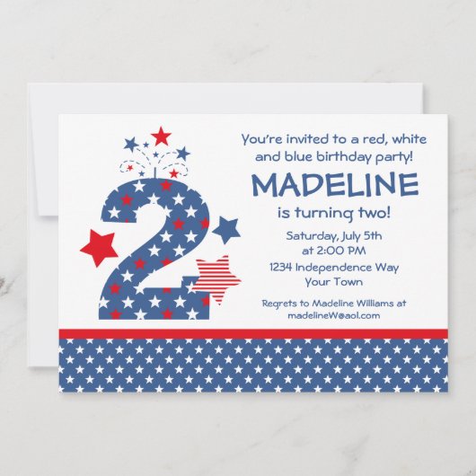 Firecracker 2e verjaardag kaart (Voorkant)