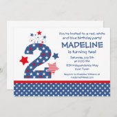 Firecracker 2e verjaardag kaart (Voorkant / Achterkant)