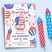 Firecracker 4 juli 8 Verjaardag Patriottisch Schat Kaart