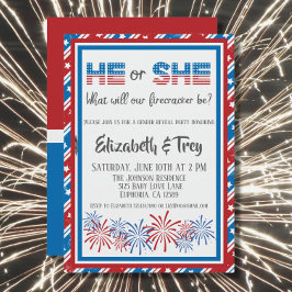 Firecracker 4 juli Baby Geslacht onthullen Kaart