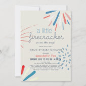 Firecracker 4 juli drive-by Baby shower Kaart (Voorkant)
