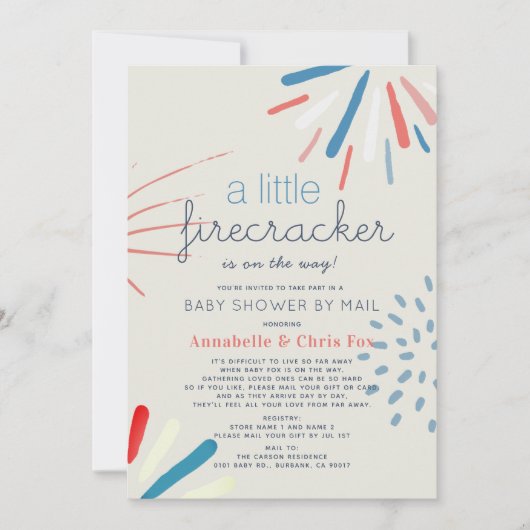 Firecracker 4 juli Fireworks Shower by Mail Kaart (Voorkant)