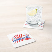 Firecracker 4 juli kartonnen onderzetters (Insitu)