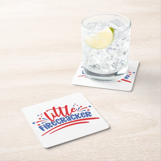 Firecracker 4 juli kartonnen onderzetters (Insitu)