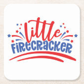 Firecracker 4 juli kartonnen onderzetters (Voorkant)