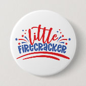 Firecracker 4 juli ronde button 7,6 cm (Voorkant)