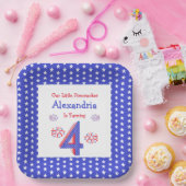 Firecracker 4th Birthday Paper Borden Papieren Bordje (Feest)