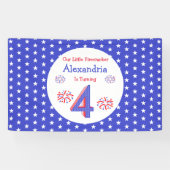 Firecracker 4th Birthday Spandoek (Horizontaal)