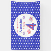 Firecracker 4th Birthday Spandoek (Verticaal)