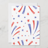 Firecracker 4th Juli 6th Verjaardag Patriottisch S Kaart (Achterkant)