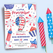 Firecracker 4th juli 9th Verjaardag Patriottisch S Kaart