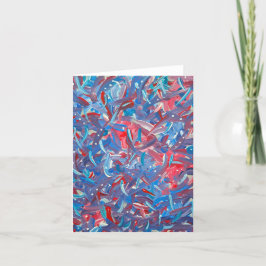Firecracker Abstracte Art Note Kaart