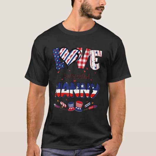 Firecracker American Flag Proud Love T-shirt (Voorkant)