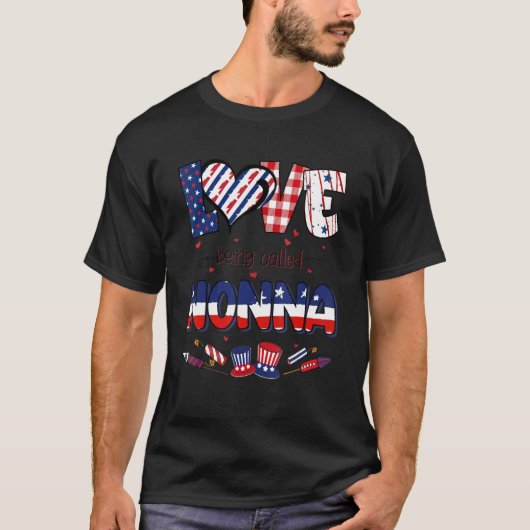 Firecracker American Flag Proud Love T-shirt (Voorkant)