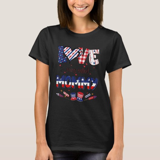 Firecracker American Flag Proud Love T-shirt (Voorkant)