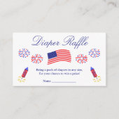 Firecracker Baby shower Diaper Raffle Kaart (Voorkant)