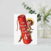 Firecracker Boy Joke 4 juli  Briefkaart Art (Staand voorkant)