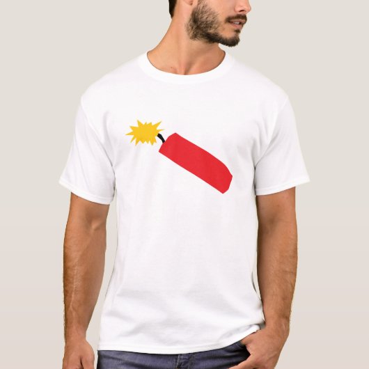 Firecracker-cartoon, TNT, dynamiet T-shirt (Voorkant)