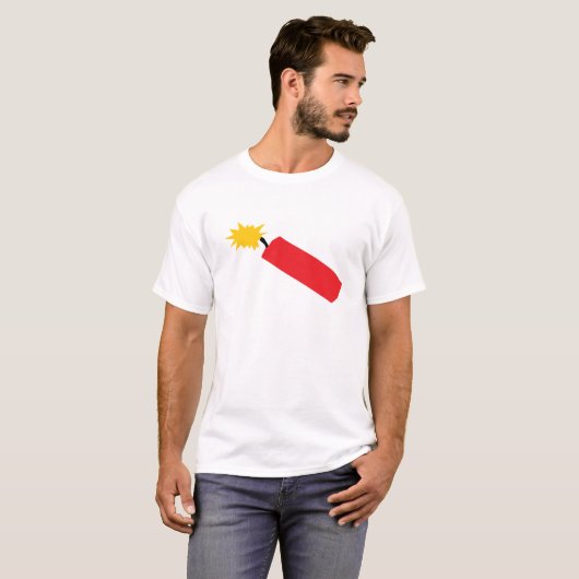 Firecracker-cartoon, TNT, dynamiet T-shirt (Voorkant volledig)