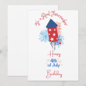 Firecracker Do Real Firecracker Happy 4th of July Feestdagenkaart (Voorkant / Achterkant)