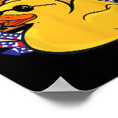 Firecracker Duck 4th of July Patriotic Day Verenig Poster (Hoek)