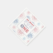 Firecracker Fun is een eerste verjaardag Servet (Hoek)