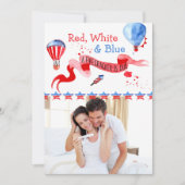 Firecracker heeft een rode, witte blauwe foto Zwan Aankondiging (Voorkant)