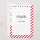 Firecracker heeft een rode, witte blauwe foto Zwan Aankondiging (Achterkant)