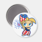 Firecracker Hula meisje magneet (Voorkant / Achterkant)