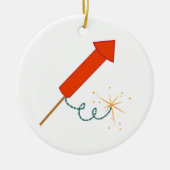 Firecracker Keramisch Ornament (Voorkant)