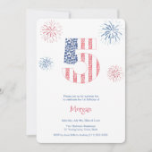 Firecracker Memorial Day 5th verjaardagsfeestje Kaart (Voorkant)