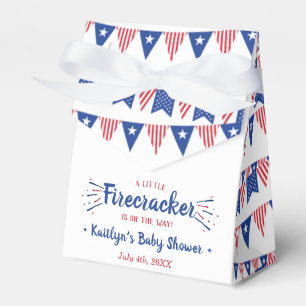 Firecracker onderweg! 4 juli Baby shower Bedankdoosjes
