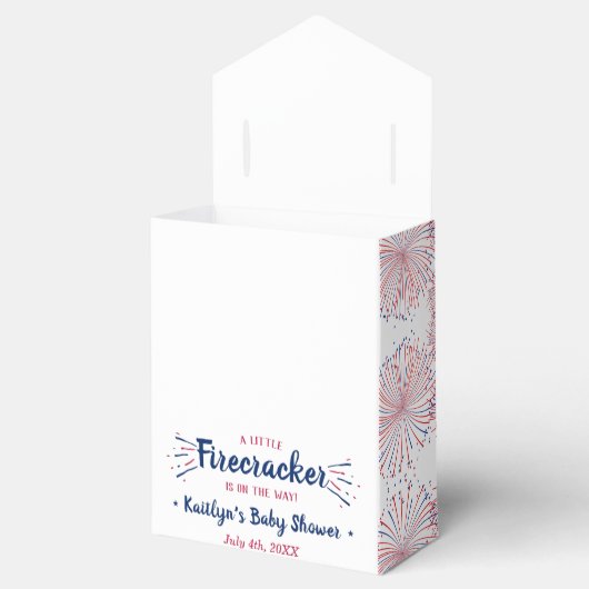Firecracker onderweg! 4 juli Baby shower Bedankdoosjes (Geopend)