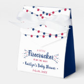 Firecracker onderweg! 4 juli Baby shower Bedankdoosjes (Voorkant Zijde)