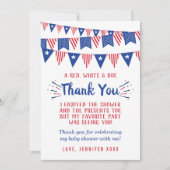 Firecracker onderweg! 4 juli Baby shower Bedankkaart (Voorkant)