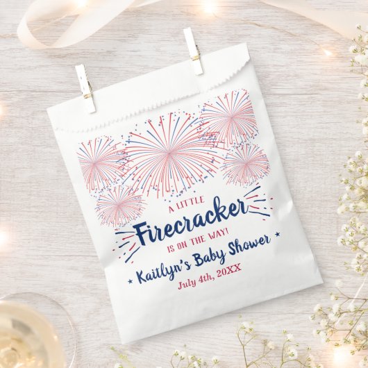 Firecracker onderweg! 4 juli Baby shower Bedankzakje (Geknipt)