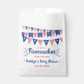 Firecracker onderweg! 4 juli Baby shower Bedankzakje (Voorkant)