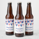 Firecracker onderweg! 4 juli Baby shower Bier Etiket (Flessen)