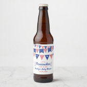 Firecracker onderweg! 4 juli Baby shower Bier Etiket (Voorkant)