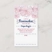 Firecracker onderweg! 4 juli Baby shower Informatiekaartje (Voorkant)
